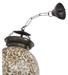 Skleněná mozaiková lampa, multibarevná, průměr 21cm, výška 28cm