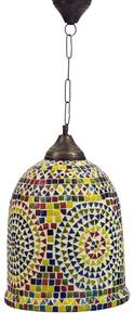Skleněná mozaiková lampa, multibarevná, ruční práce, průměr 24cm, výška 33cm (3C)