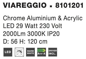 Nova Luce Závěsné LED svítidlo VIAREGGIO, 29W 3000K Barva: Chrom