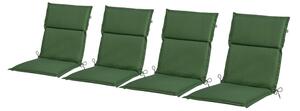 LIVARNO home Sada potahů na židli Houston, 107 x 45 x 4 cm, 4dílná, zelená (800006034)