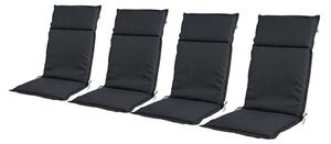 LIVARNO home Sada potahů na židli / křeslo Houston, 120 x 50 x 4 cm, 4dílná, antracitová (800006033)