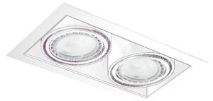 AZZ AZ2876 Stropní zápustné bodové svítidlo Azzardo Nova 2 white/white AZ2876 GU10+ADAP111/ES111 2x40/2x50W IP20 34,5cm bílé - AZZARDO