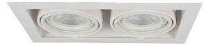 AZZ AZ2876 Stropní zápustné bodové svítidlo Azzardo Nova 2 white/white AZ2876 GU10+ADAP111/ES111 2x40/2x50W IP20 34,5cm bílé - AZZARDO