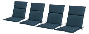 LIVARNO home Sada potahů na židli Houston, 107 x 45 x 4 cm, 4dílná, modrá (800006050)