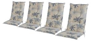 LIVARNO home Sada potahů na židli / křeslo Valencia, 120 x 50 x 8 cm, 4dílná, palma (800006040)