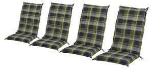 LIVARNO home Sada potahů na židli / křeslo Valencia, 120 x 50 x 8 cm, 4dílná, zelená/šedá (800006038)