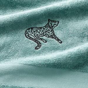 Froté sada koupelnového textilu s výšivkou leoparda