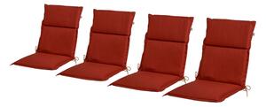 LIVARNO home Sada potahů na židli Houston, 107 x 45 x 4 cm, 4dílná, červenohnědá (800006051)