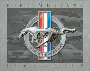 Plechová cedule Mustang 35th Anniversary 32cm x 40cm