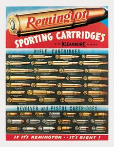 Plechová cedule Remington Cartridges 32 cm x 40 cm