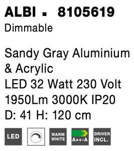 Nova Luce Závěsné LED svítidlo ALBI, 32W 3000K stmívatelné Barva: Bílá