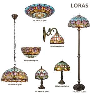 Brilagi - Tiffany vitrážová stojací lampa LORAS 2xE27/60W/230V