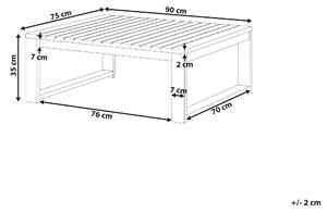 Zahradní stůl z certifikovaného akáciového dřeva 90 x 75 cm světlý TIMOR II