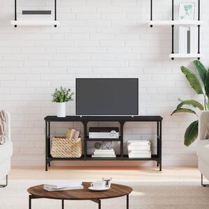 TV skříňka černá 100 x 35 x 45 cm kompozitní dřevo a železo