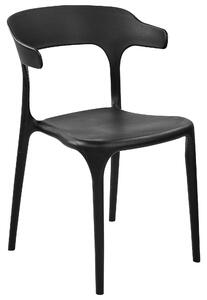 Sada 8 jídelních židlí černé GUBBIO