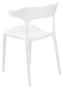 Sada 8 jídelních židlí bílé GUBBIO