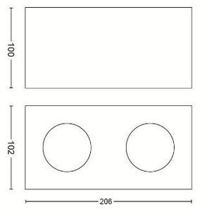 PH 50492/30/P0 LED Bodové svítidlo Philips Box 50492/30/P0 černé 2x4,5W - PHILIPS (915005528201)
