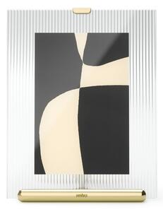 Skleněný stojací rámeček ve zlaté barvě 16x20 cm Flute – Umbra