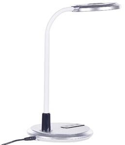 Stolní LED lampa stříbrná/ bílá COLUMBA