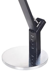 Kovová stolní LED lampa s USB portem stříbrná CHAMAELEON