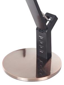 Kovová stolní LED lampa s USB portem měděná CHAMAELEON
