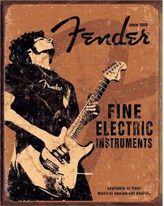 Plechová cedule Fender - Rock On 40 cm x 32 cm