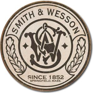 Plechová cedule Smith & Wesson Round 28 cm