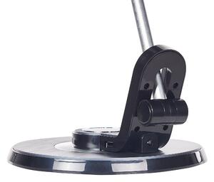 Kovová stolní LED lampa s USB portem stříbrná/ černá CORVUS