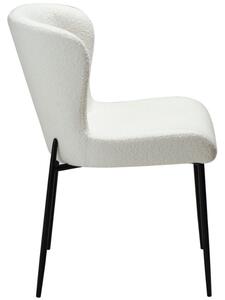 ​​​​​Dan-Form Bílá buclé látková jídelní židle DAN-FORM Glam