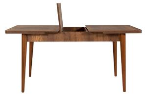 Rozkládací jídelní stůl se 2 židlemi a lavicí Vlasta (ořech + šedá). 1072381