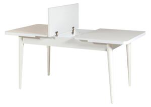 Rozkládací jídelní stůl se 2 židlemi a 2 lavicemi Vlasta (bílá + tmavě modrá). 1072198