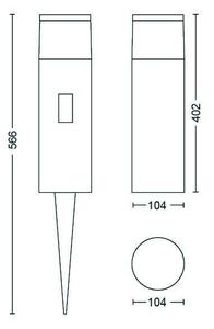 PH 17437/30/P7 Hue LED White and Color Ambiance Venkovní sloupkové svítidlo Philips Calla 17437/30/P7 černé 40cm 2200K-6500K RGB extension kit - PHILIPS HUE (915005731801)