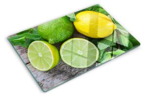 Skleněné krájecí prkénko Citrony a limetky s mátou ddk-nr-wm-00007064