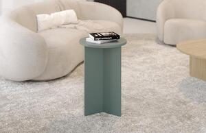 Zelený vysoký kulatý odkládací stolek MOJO MINIMAL 39,5 cm