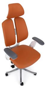 Ergonomická kancelářská židle Liftor Active, oranžová (pravá kůže)