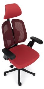 Ergonomická kancelářská židle Liftor Active, červená (textil + síťovina)