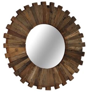 Nástěnné zrcadlo masivní recyklované dřevo 50 cm