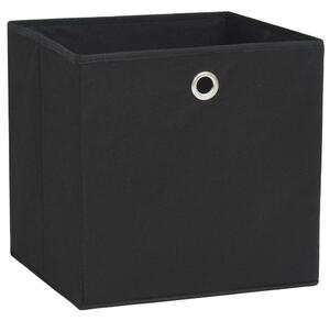 Úložné boxy 10 ks netkaná textilie 28 x 28 x 28 cm černé