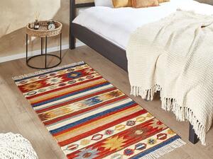 Vlněný kelimový koberec 80 x 150 cm vícebarevný JRARAT