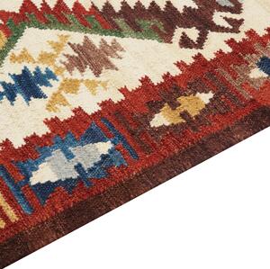 Vlněný kelimový koberec 80 x 150 cm vícebarevný AREVIK