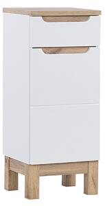 Comad Doplňková koupelnová skříňka nízká Bali White 35 bílá/dub wotan