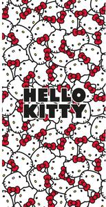 Červená/bílá bavlněná dětská osuška 70x140 cm Hello Kitty – Jerry Fabrics