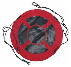 Závěsná houpačka ve tvaru kruhu, 90 cm - červená, bez stanu