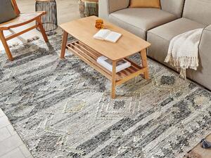 Vlněný kelimový koberec 160 x 230 cm šedý ARATASHEN