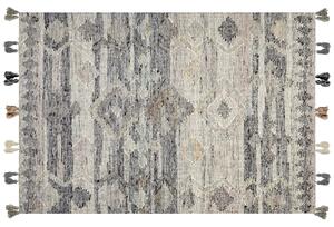 Vlněný kelimový koberec 160 x 230 cm šedý ARATASHEN