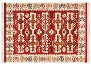 Vlněný kelimový koberec 200 x 300 cm vícebarevný VOSKEVAZ