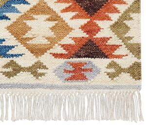 Vlněný kelimový koberec 80 x 150 cm vícebarevný VOSKETAP