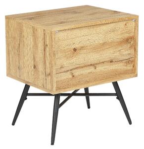 Noční stolek se zásuvkou světlé dřevo LUBOCK