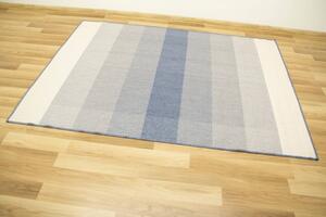 Šňůrkový oboustranný koberec Brussels 205248/10310 modrý/krémový
