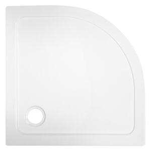 BPS-koupelny Čtvrtkruhový sprchový kout KZ101B 90x90 cm chrom/transparent + vanička ST01B WH bílá